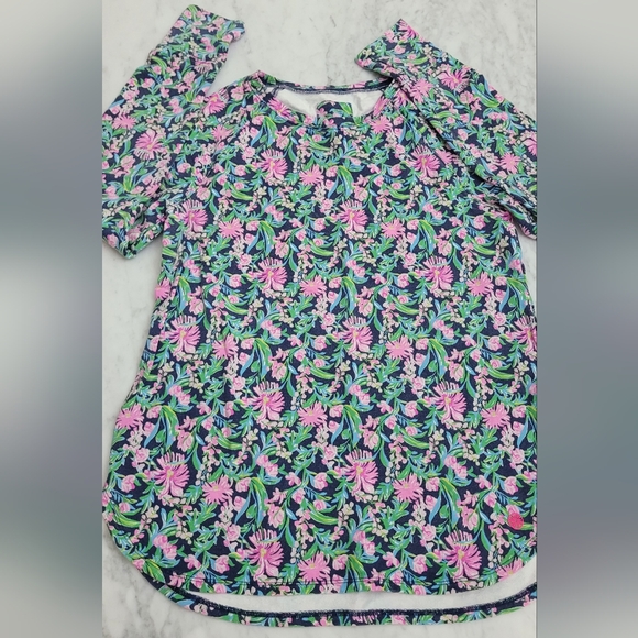 2 ! Lilly Pulitzer bundle Luxletic SPF 50. Blythe Sweatshirt sz S. Garden/tide - Picture 5 of 8